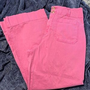 Pink Lauren Conrad high waist, wide leg pants